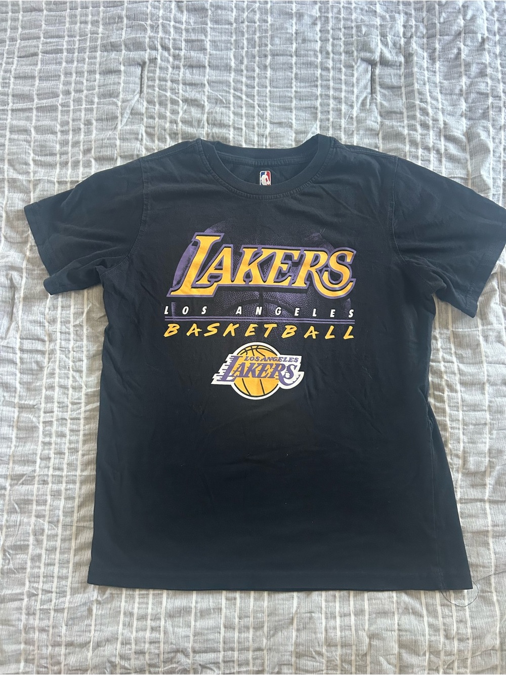 Black Logo lakers Basketball T-Shirt